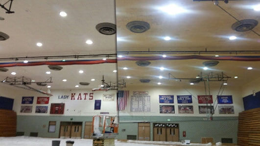 before and after commercial ceiling